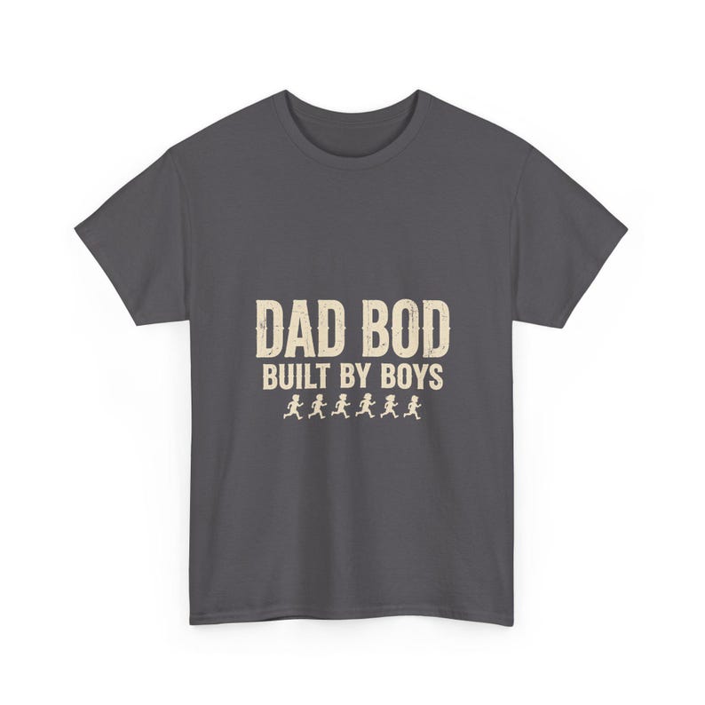 Dad Bod Shirt Built By Boys, Funny Dad Shirt for Fathers Day, Blue Collar Dad Gift Tee image 9