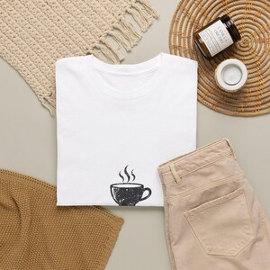 Coffee Shirt Coffee First People Later, Funny Coffee Lover Gift Tee, Blue Collar Humor Shirt image 4