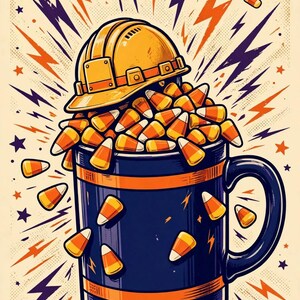 Láminas decorativas de Halloween para pared, divertida decoración de Halloween para trabajadores, juego de 10 láminas imprimibles espeluznantes para turno de noche, descarga de 8x10 imagen 6