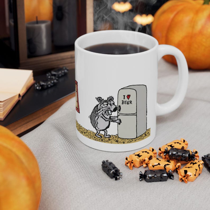 Python Programmer Mug,Funny Developer Gift,Error 404 Sleep Not Found Coffee Cup,Hand-drawn Hamster Snurka Ceramic Mug,Coding Humor Present imagen 19