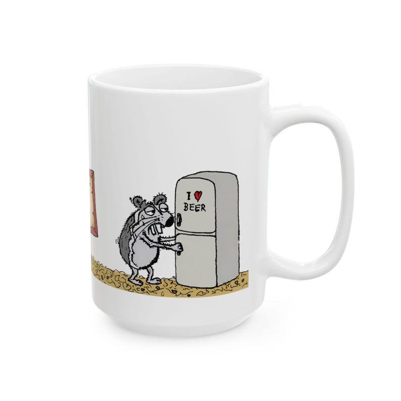 Python Programmer Mug,Funny Developer Gift,Error 404 Sleep Not Found Coffee Cup,Hand-drawn Hamster Snurka Ceramic Mug,Coding Humor Present imagen 12