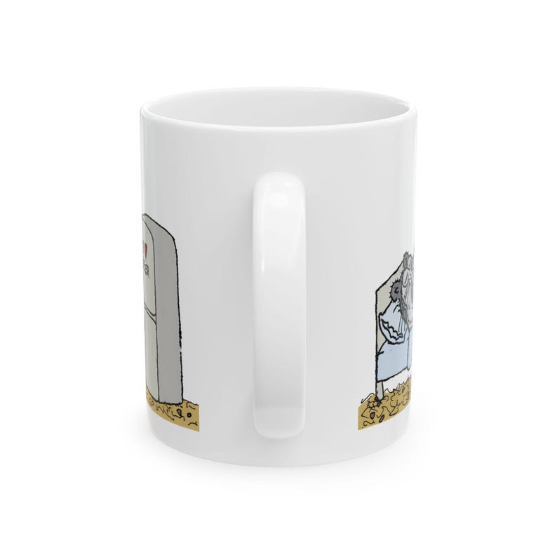 Python Programmer Mug,Funny Developer Gift,Error 404 Sleep Not Found Coffee Cup,Hand-drawn Hamster Snurka Ceramic Mug,Coding Humor Present imagen 9