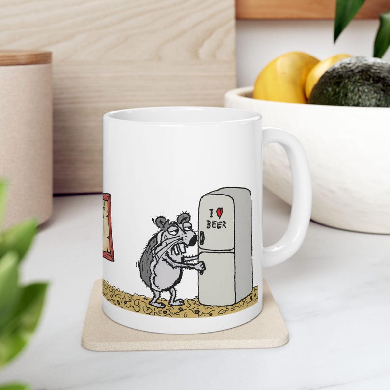 Python Programmer Mug,Funny Developer Gift,Error 404 Sleep Not Found Coffee Cup,Hand-drawn Hamster Snurka Ceramic Mug,Coding Humor Present imagen 16
