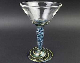 Handblown Dichroic Mini Martini Glass - Brian Messer