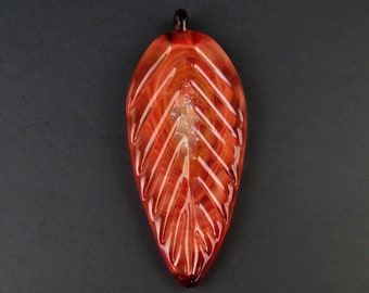 Handblown Borosilicate Glass Dichroic Galaxy Petal Pendant or Ornament - Brian Messer