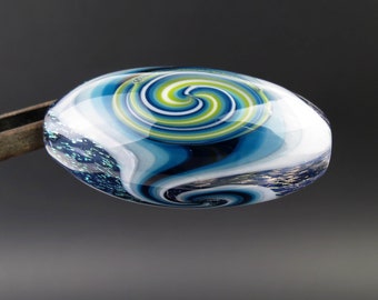 Handblown Dichroic Glass Double Reversal Bead - Brian Messer