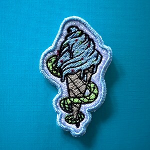 Ice Cream In The Sun Embroidered Patch or Sticker Patch - embroidery,patches, iron on, sew on, embroidered sticker