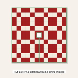 Christmas Nine Patch Tree Skirt Pattern, PDF, 48 Inch Square