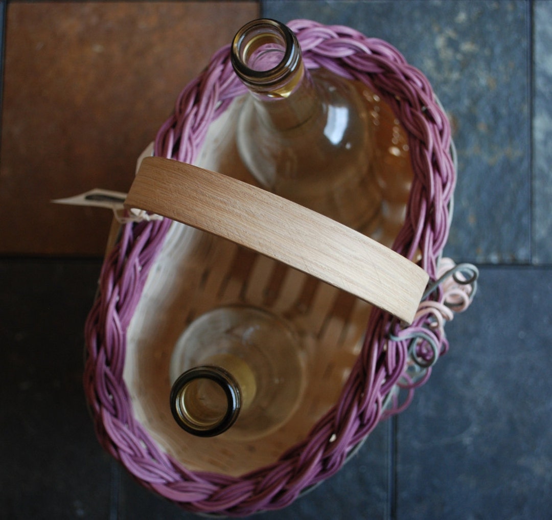 Handmade Wine Holder Basket for Summertime Get Togethers Etsy