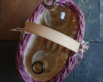 Handmade Wine Holder Basket for Summertime get togethers