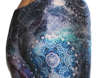 Blue Mandala Leggings, Boho Leggings, Printed Pocket Leggings, Yoga Pants, Yoga Leggings with Pockets, Running Pants, Funky Leggings