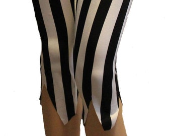 Pirate Pants, Black and White Striped Pants, Halloween Costume, Cosplay