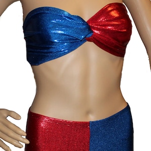 Harlequin Costume, Red/Blue Costume, Harley Costume, Quinn Costume