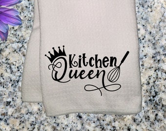 Kitchen Queen Hand Towel, Kitchen Hand Towel, Kitchen Towel, Kitchen Decor, Housewarming Gift