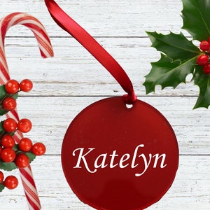 Personalized Name Christmas Ornament, Acrylic Christmas Ornament, Christmas Bauble