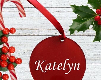 Personalized Name Christmas Ornament, Acrylic Christmas Ornament, Christmas Bauble