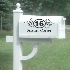 Custom Mailbox House Number and Address Decal, Mailbox Decal, Vinyl Decal, Vinyl Lettering, Mailbox Number Sticker, Address Sticker