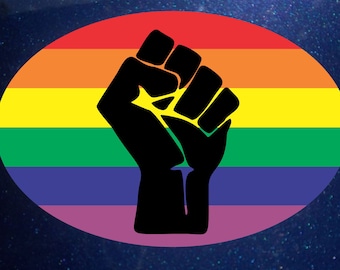 Pride Solidarity Car Magnet, Black Lives Matter Car Magnet, Oval Car Magnet, BLM Magnet, LGBTQ+ Magnet