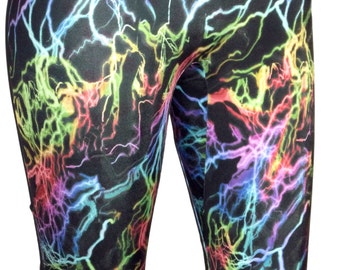Lightning Meggings, Men's Leggings, Printed Leggings, Yoga Pants, Running Pants, Pocket Leggings, Leggings with Pockets