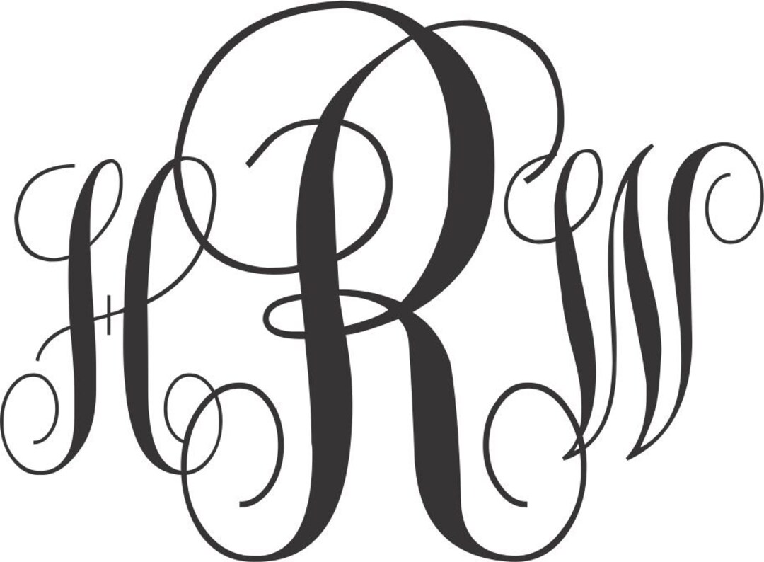 Custom Monogram Decal, Vinyl Monogram Decal, Monogram Car Decal ...