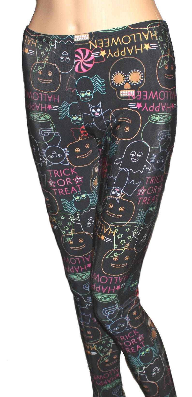 Running Pants Printed Leggings Youth Halloween Trick or Treat Leggings Printed Leggings Yoga Pants Holiday Print Leggings