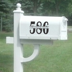 Custom Mailbox House Number Decal, Mailbox Decal,  Vinyl Decal, Vinyl Lettering, Mailbox Number Sticker, Address Sticker
