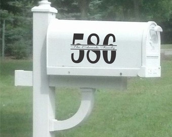 Custom Mailbox House Number Decal, Mailbox Decal,  Vinyl Decal, Vinyl Lettering, Mailbox Number Sticker, Address Sticker