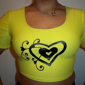 Yellow Heart Crop Top