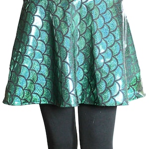 Mermaid Skirted Leggings, Skirted Mermaid Leggings, Festival Clothes, Mermaid Leggings with Skirt