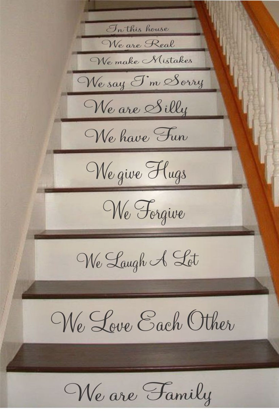 Family Stair Riser Decals Stair Decals We Are Family Decals Etsy