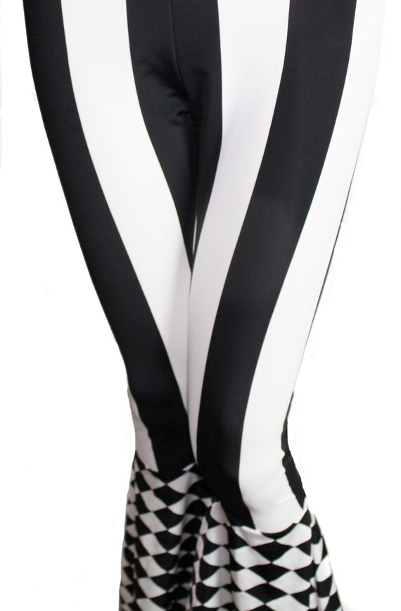 white bell bottom leggings