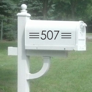 Custom Mailbox House Number Decal, Mailbox Decal, Vinyl Decal,  Modern, Mailbox Number Sticker, Mailbox Address Sticker, Address Decal