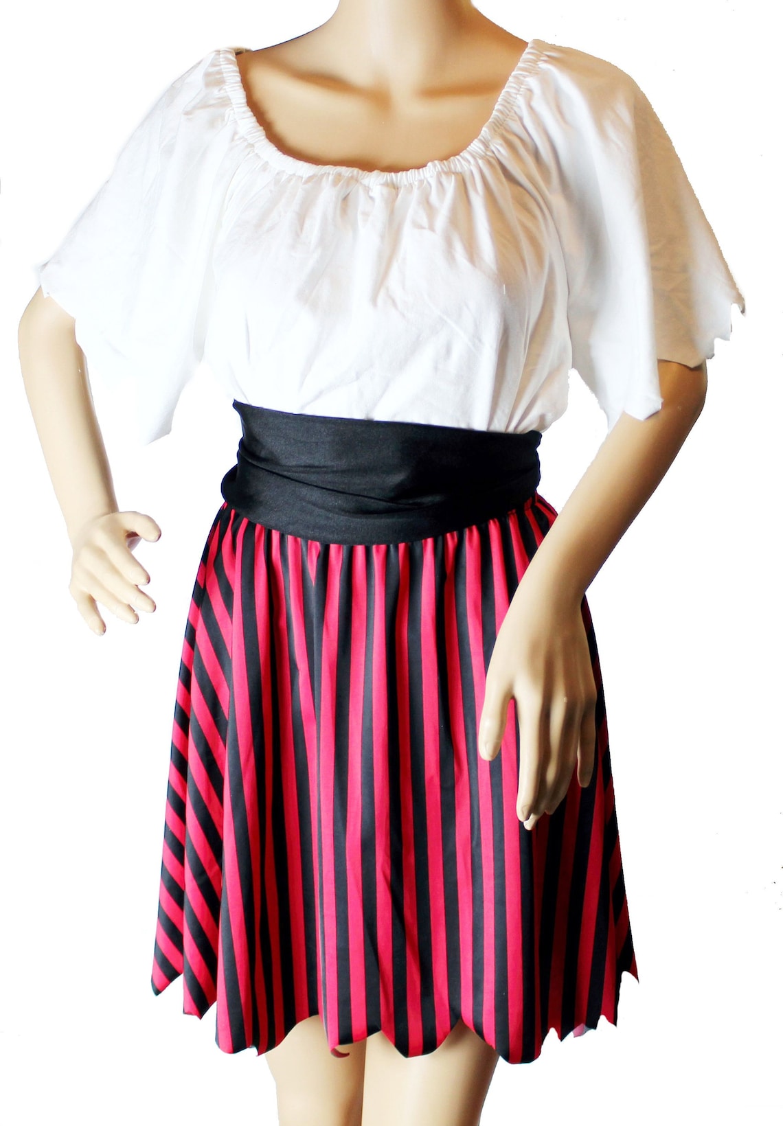 Pirate Costume Pirate Skirt and Top Striped Skirt Halloween Etsy