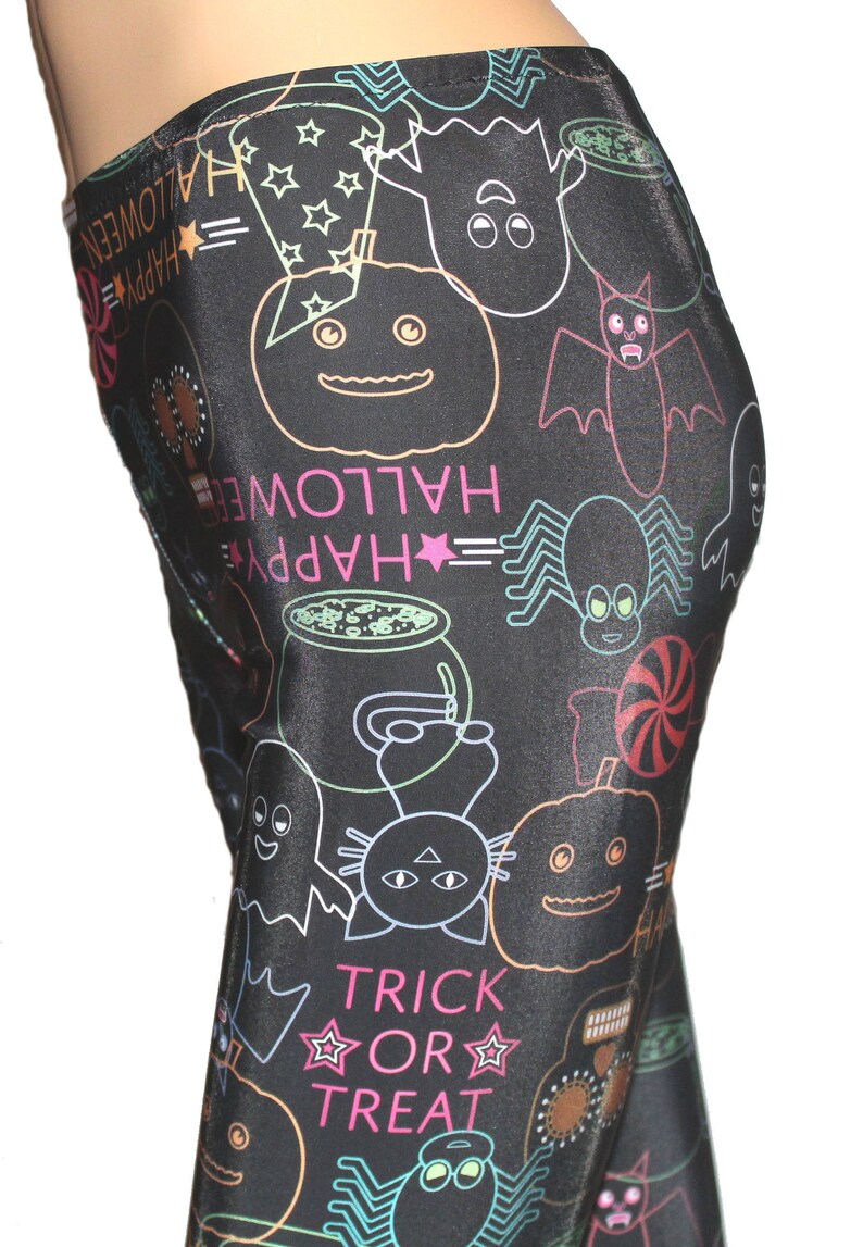 Running Pants Printed Leggings Youth Halloween Trick or Treat Leggings Printed Leggings Yoga Pants Holiday Print Leggings