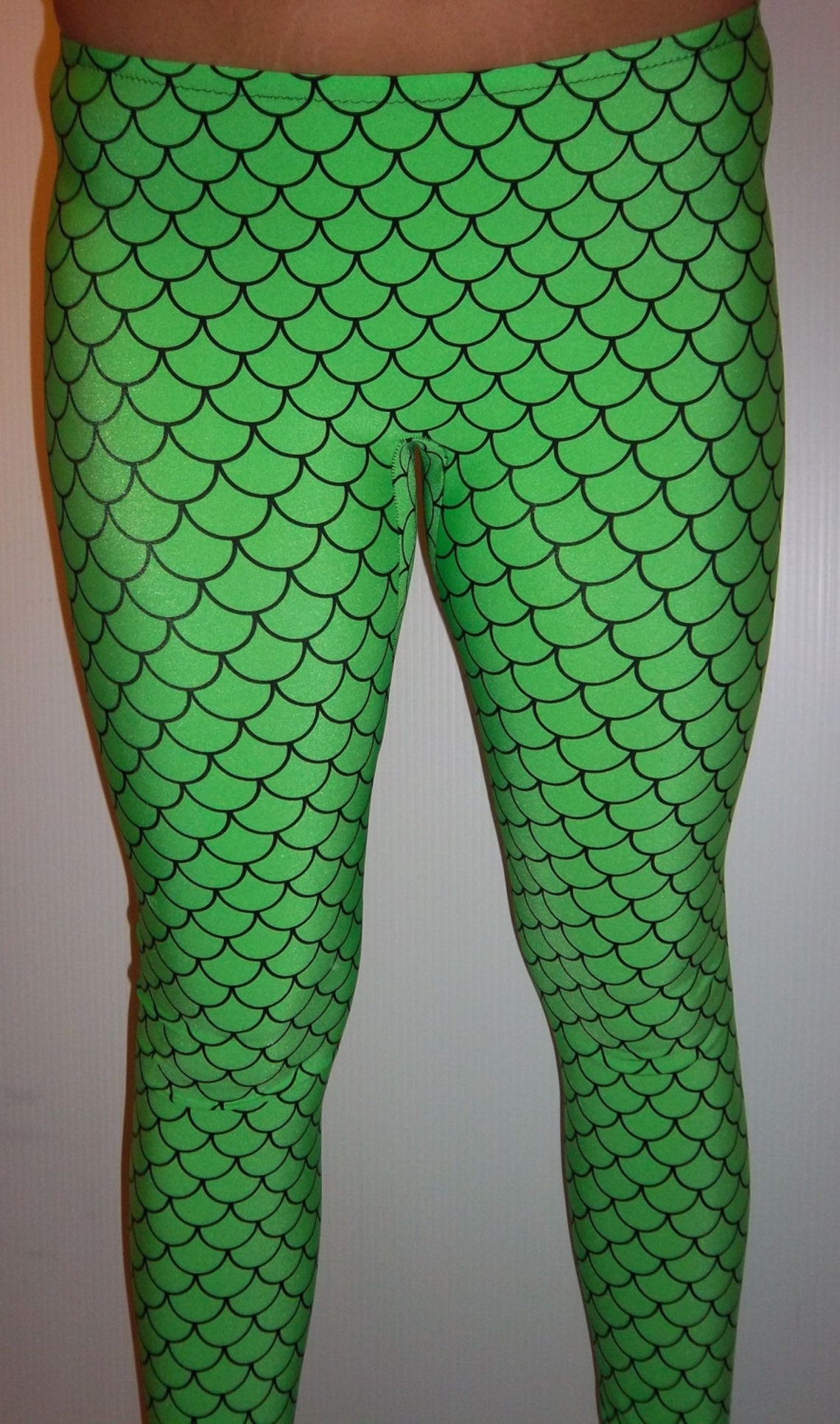 Green Mermaid Leggings Men's Pocket Leggings Merman Etsy