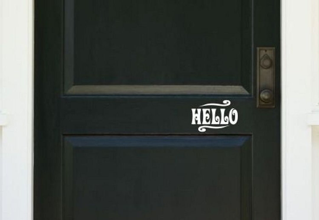Hello Door Decal House Decal Front Door Decal Wall Decal Etsy