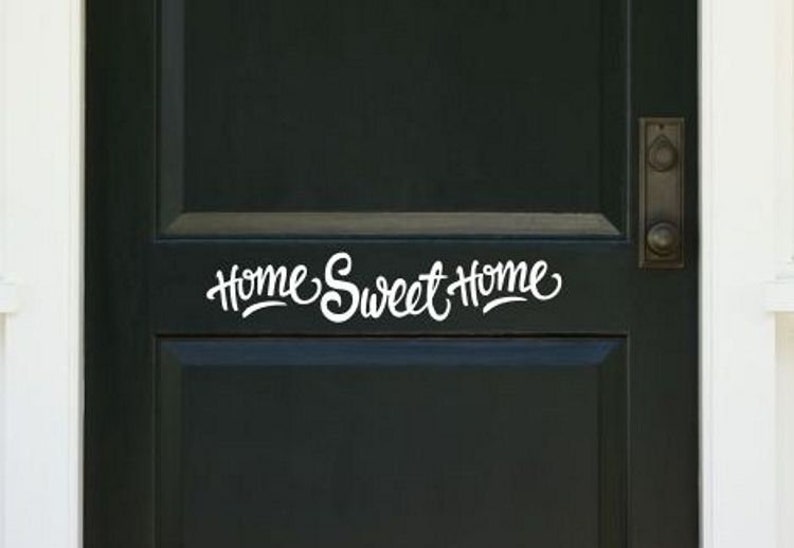 Home Sweet Door Decal House Front Image 0
