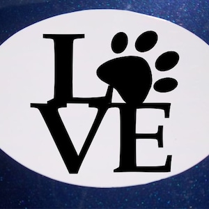 Love My Pets Car Magnet, Oval Car Magnet, Rescue Pet, Pet Magnet, Dog Magnet, Heart Magnet, Paw Magnet, Cat Magnet