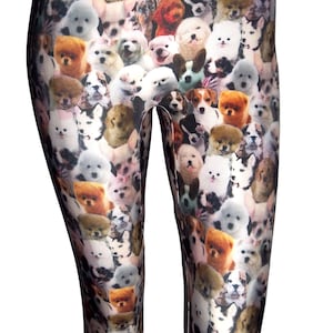 Puppy Leggings, Dog Leggings, Printed Leggings, Yoga Pants, Running Pants, Leggings, Pocket Leggings, Leggings with Pockets