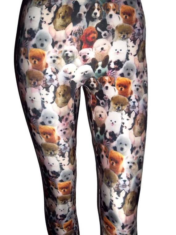 Puppy Leggings Dog Leggings Printed Leggings Yoga Pants Etsy