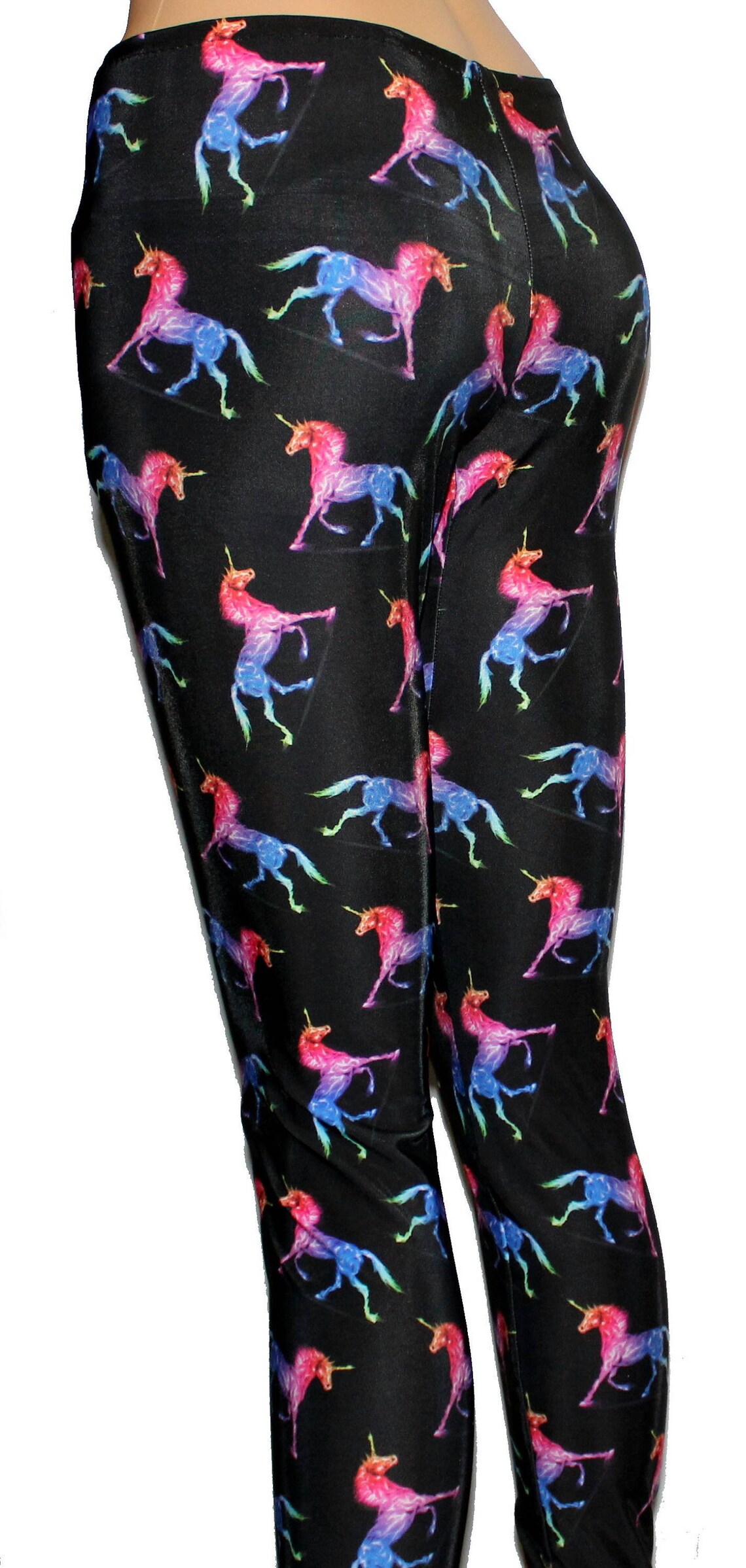 Black Unicorn Leggings Printed Leggings Printed Leggings - Etsy