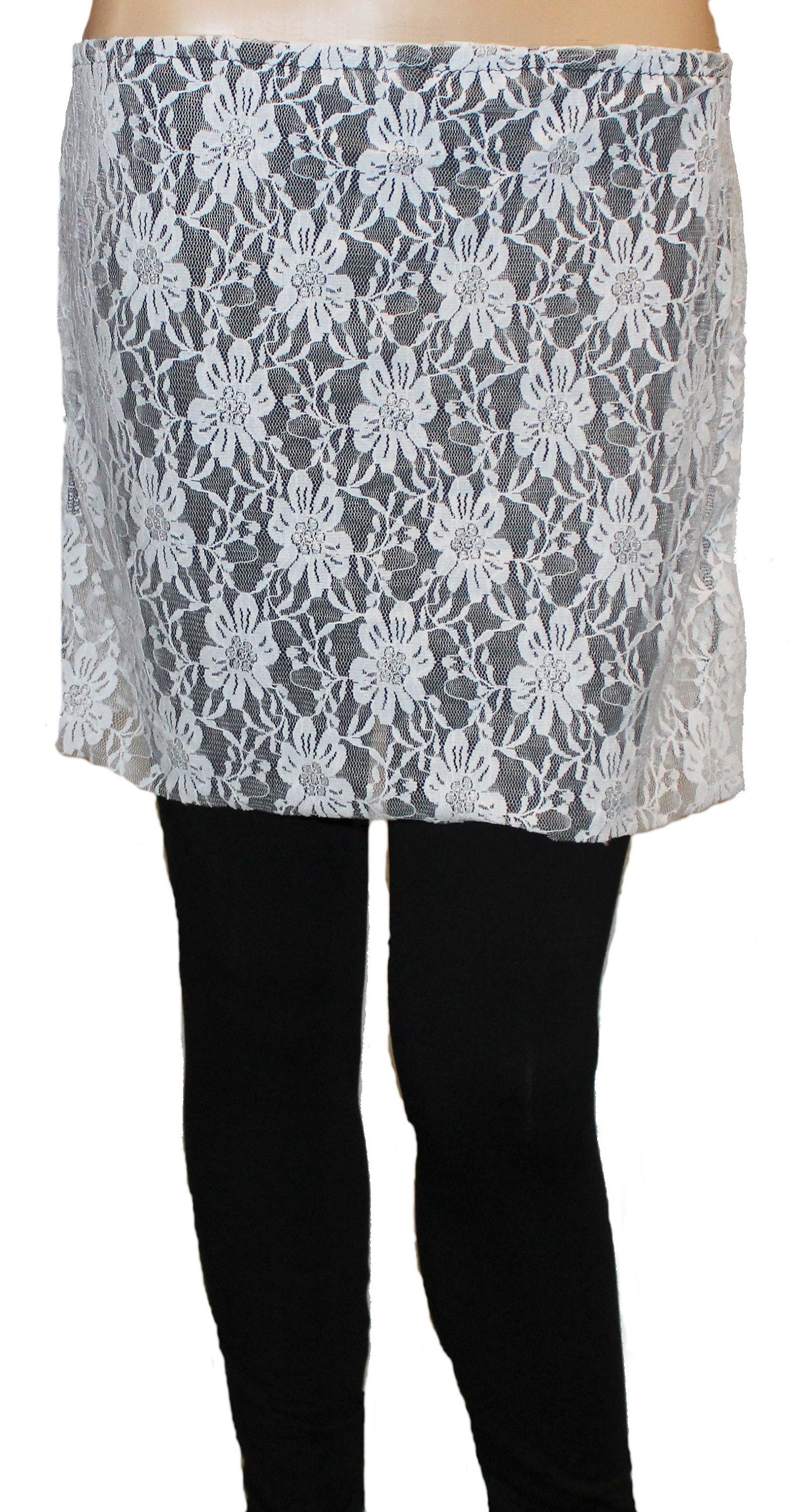 White lace hot sale skirt yoga pants