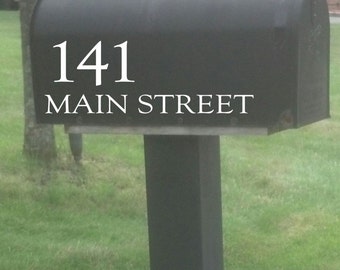 Custom Mailbox House Number and Address Decal, Mailbox Decal, Vinyl Decal, Vinyl Lettering, Mailbox Number Sticker, Mailbox Address Sticker