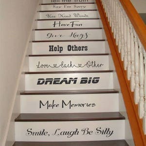Love Stair Riser Decals, Stair Decals, Inspirational Stair Decals, Inspiration Quotes, Stair Stickers, Wall Decals