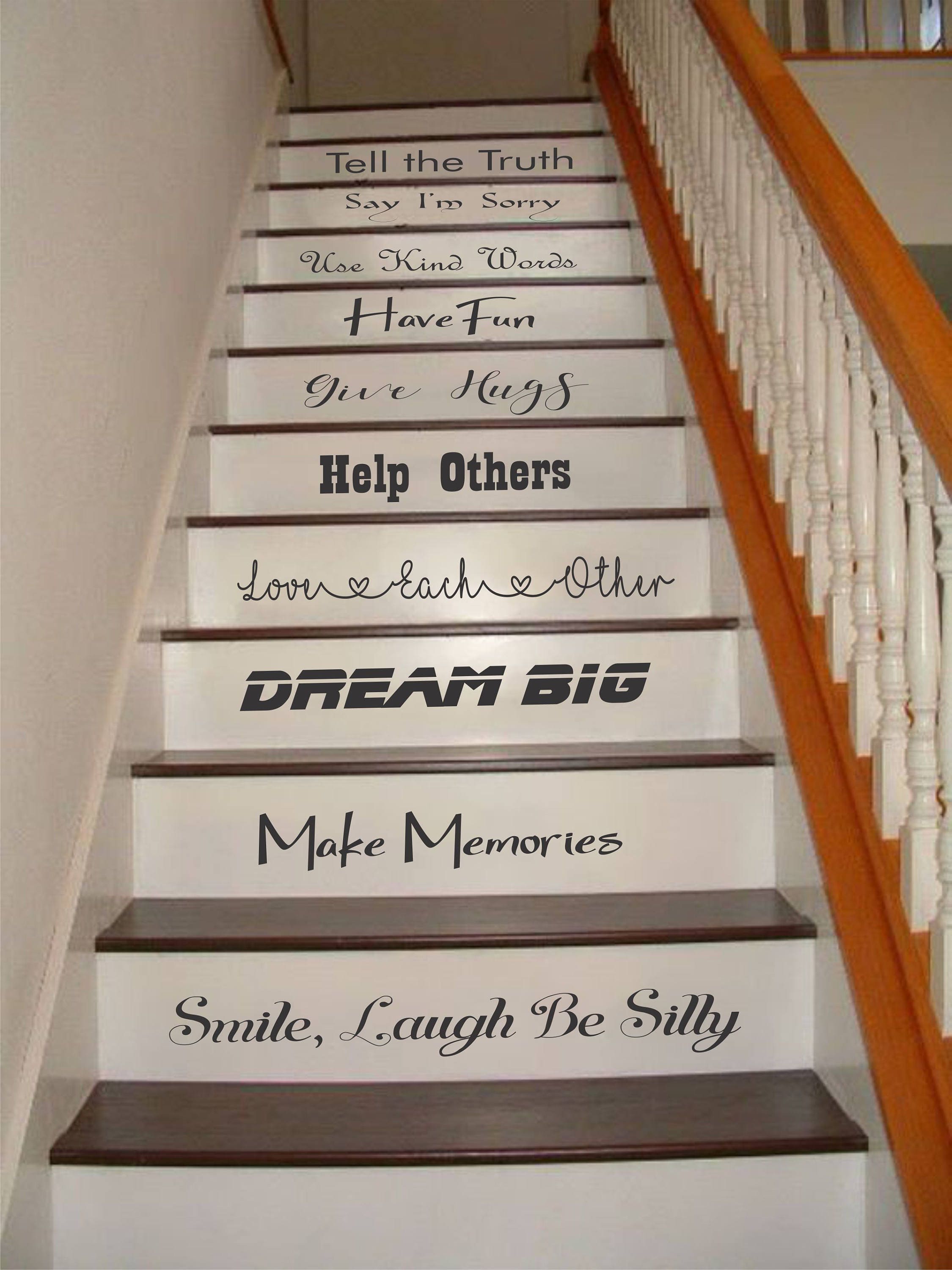 Love Stair Riser Decals Stair Decals Inspirational Stair Etsy