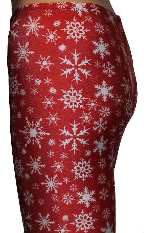 Red snowflake best sale leggings
