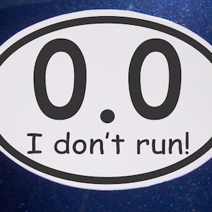 No Running Car Magnet Oval Car Magnet