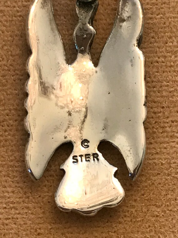 Spread Eagle design turquoise earrings. - image 2