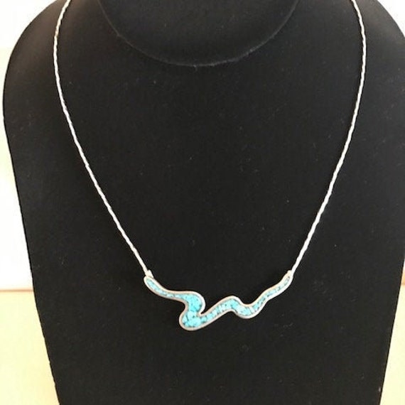 Lazy river pendant necklace