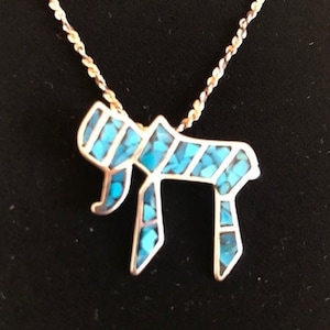 Turquoise chai pendant